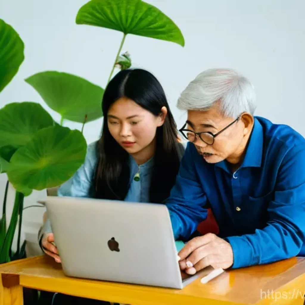 시민과학 프로젝트의 온라인 플랫폼 활용 - **Prompt 1: Collaborative Discovery at Home** A group of diverse Vietnamese individuals, ranging...